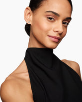 Infinity Stud Earrings in Sterling Silver with Diamonds, 6.8mm